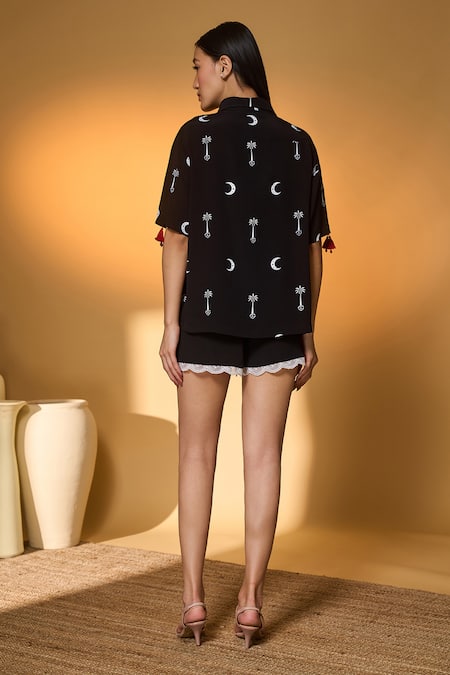 Masaba Lunar Aisle Teddy Print Shirt & Shorts Set 