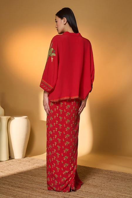 Masaba Tropical Print Shirt & Skirt Set 