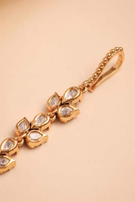 MRJEWELS Polki Embellished Maang Tikka 