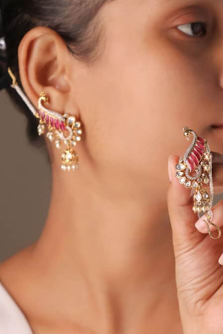 MRJEWELS Royal Statement Jhumka EarCuffs 