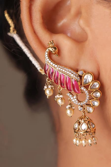 MRJEWELS Royal Statement Jhumka EarCuffs 
