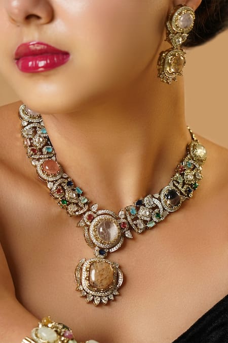 MRJEWELS Vintage Inspired Necklace Set 