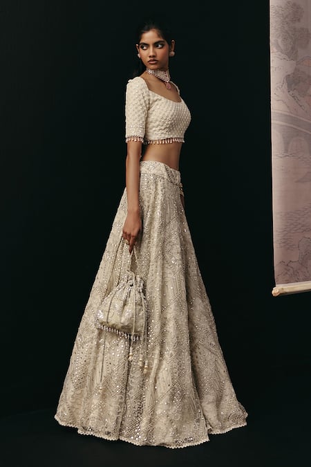 Twenty Nine Mirrorwork Beadwork Potli Bag 