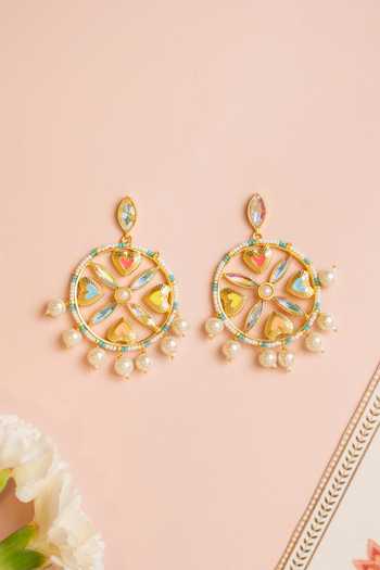 Buy_Bauble Bazaar_Multi Color Beads, Pearls, Crystals Every Time I See You Earrings _Online_at_Aza_Fashions