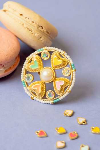 Buy Bauble Bazaar Multi Color Beads, Pearls, Stones, Crystals Found You Ring Buy_Bauble Bazaar_Multi Color Beads, Pearls, Stones, Crystals Found You Ring