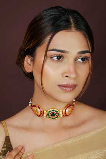 Riana Jewellery Floral Pattern Choker 