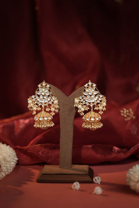 Riana Jewellery Cutwork Jhumka Earrings 
