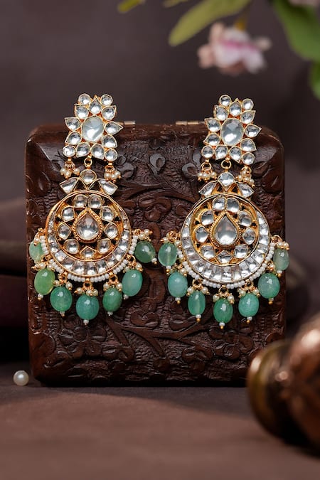 Riana Jewellery Jadtar Stone Embellished Danglers 