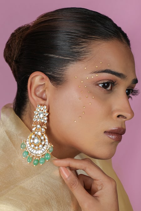 Riana Jewellery Jadtar Stone Embellished Danglers 