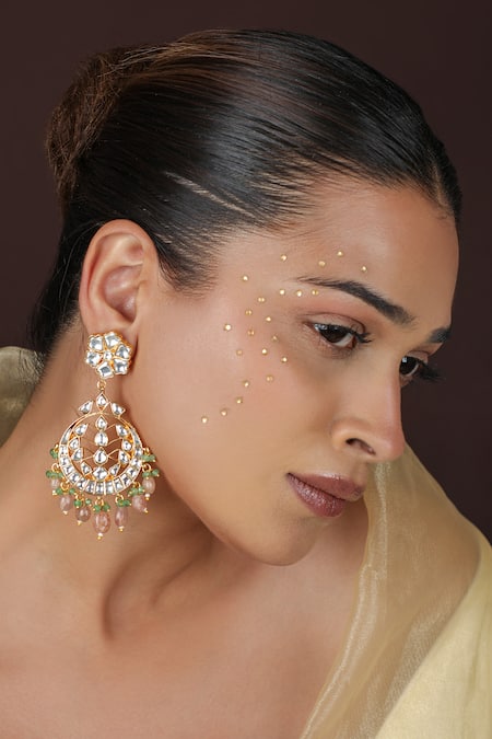 Riana Jewellery Kundan Embellished Chandbalis 