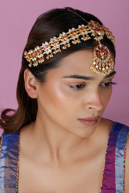 Riana Jewellery Matte Gold Plated Matha Patti 