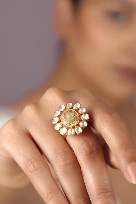 Riana Jewellery Floral Cocktail Ring 