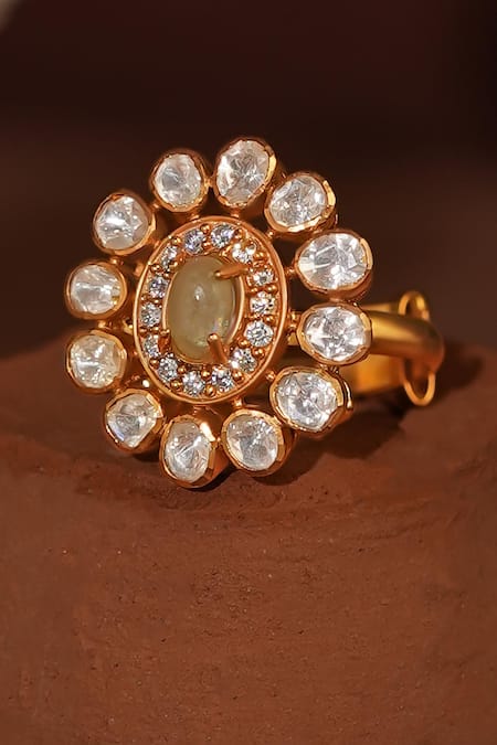 Riana Jewellery Floral Cocktail Ring 