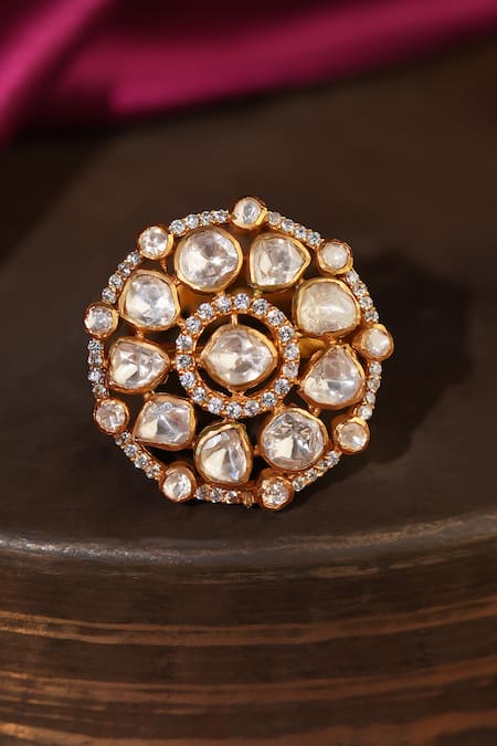 Riana Jewellery Floral Embellished Ring 