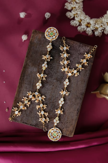 Riana Jewellery Mother Of Pearl Hathphool 