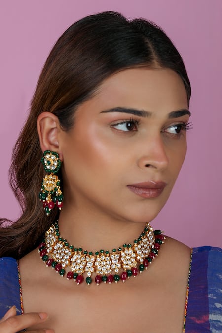 Riana Jewellery Jadtar Choker Necklace Set 