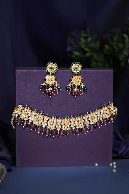 Riana Jewellery Jadtar Choker Necklace Set 