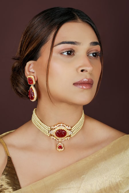 Riana Jewellery Necklace & Earrings Set 