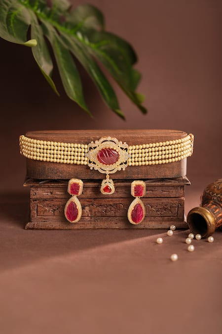 Riana Jewellery Necklace & Earrings Set 