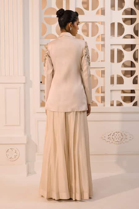 Aneesh Agarwaal Aurelia Placement Embroidered Blazer & Trouser Set 