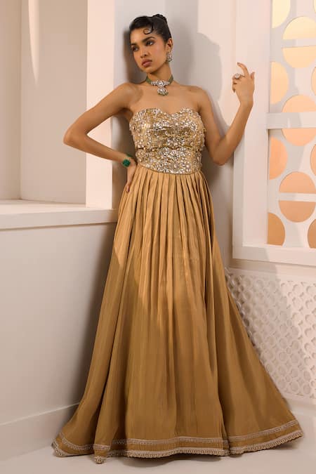 Aneesh Agarwaal The Shaheen Sequin Embellished Corset & Skirt Set 