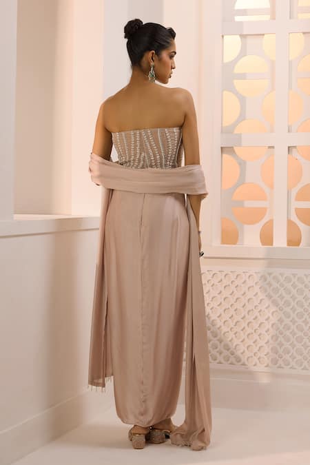 Aneesh Agarwaal Amara Embellished Corset Skirt Set 