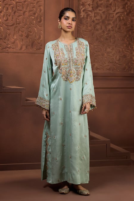 Aneesh Agarwaal Sagarika Embroidered Silk Kurta 