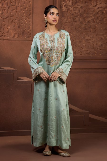 Aneesh Agarwaal Sagarika Embroidered Silk Kurta 