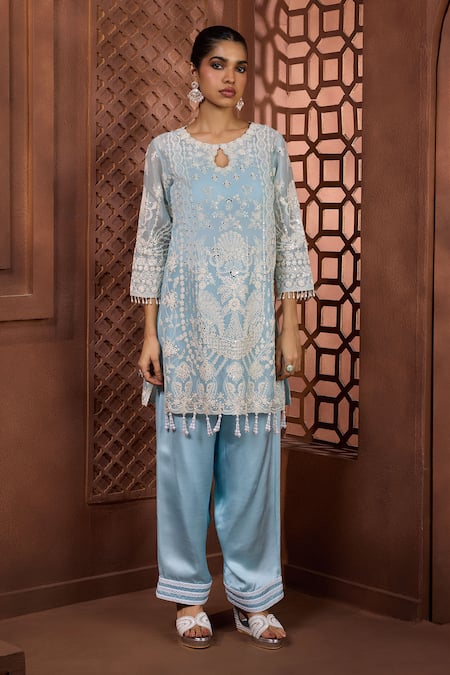 Aneesh Agarwaal Aakash Ganga Embroidered Kurta & Salwar Set 