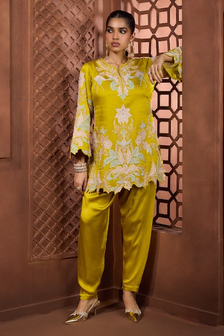 Aneesh Agarwaal Zaituni Gulzar Embroidered Kurta & Salwar Set 
