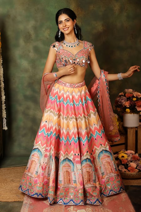 Archana Kochhar Sheesh Palace Print Lehenga Set 