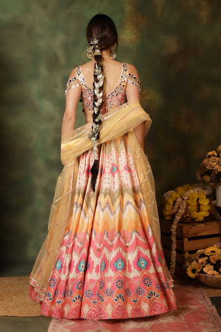Archana Kochhar Sheesh Colourburst Print Lehenga Set 