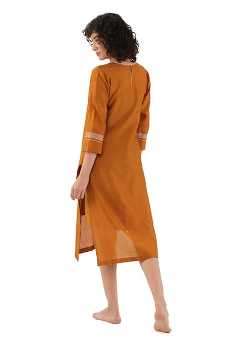 Khat Chanderi Silk Dress 