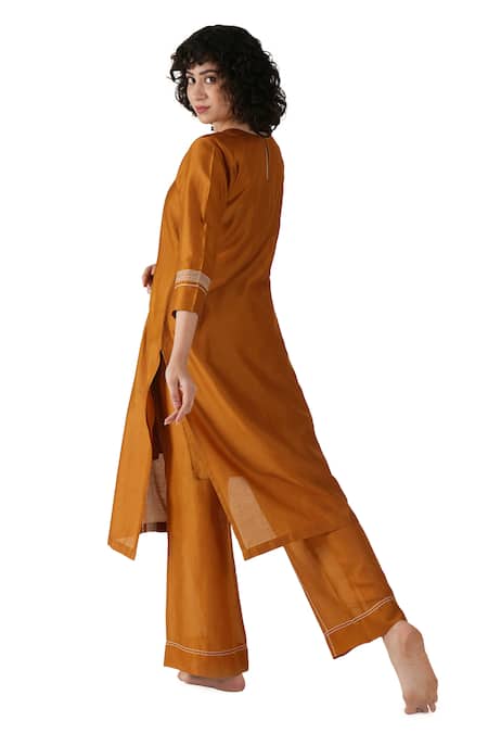 Khat Chanderi Silk Kurta Set 