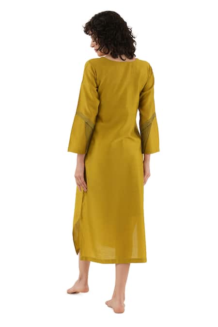 Khat Chanderi Silk Dress  