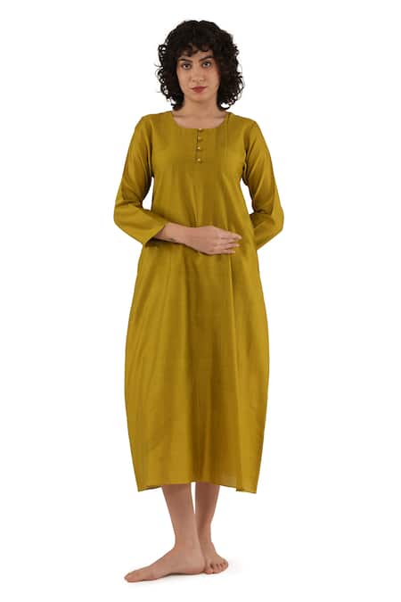 Khat Chanderi Silk Dress  