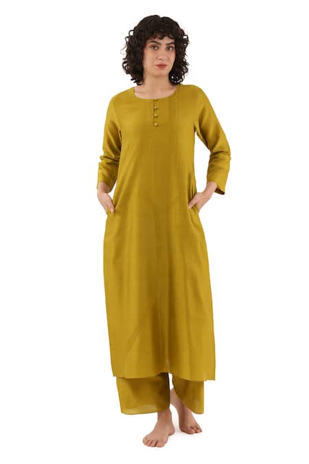 Khat Chanderi Silk Kurta Set 