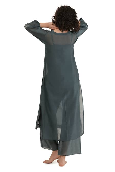 Khat Chanderi Silk Kurta Set 