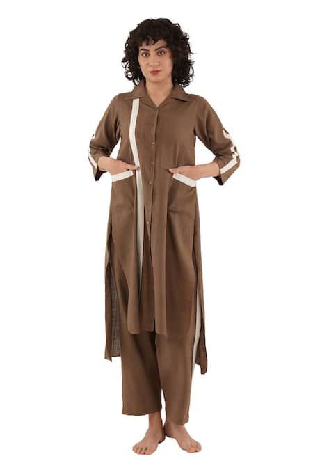 Khat Handwoven Cotton Kurta & Pant Set 
