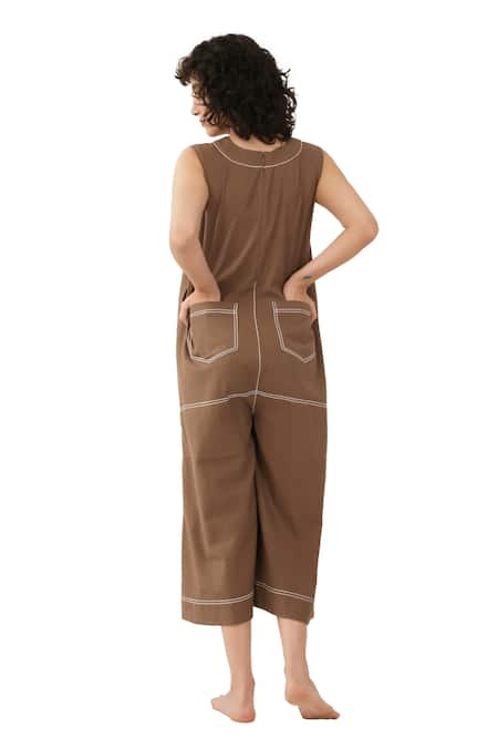 Khat Handwoven Cotton Jumpsuit 