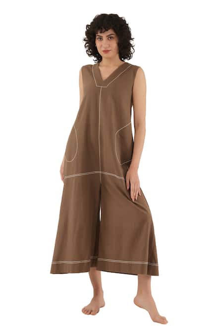 Khat Handwoven Cotton Jumpsuit 