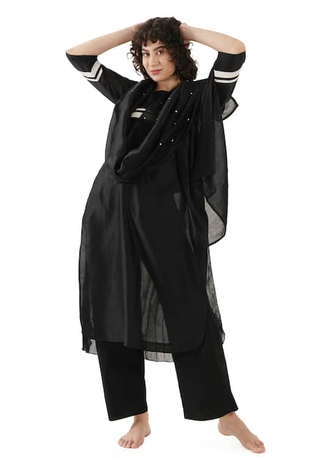 Khat Striped Tencel Cotton Kurta Set  