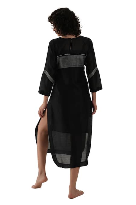 Khat Contrast Yoke Dress 