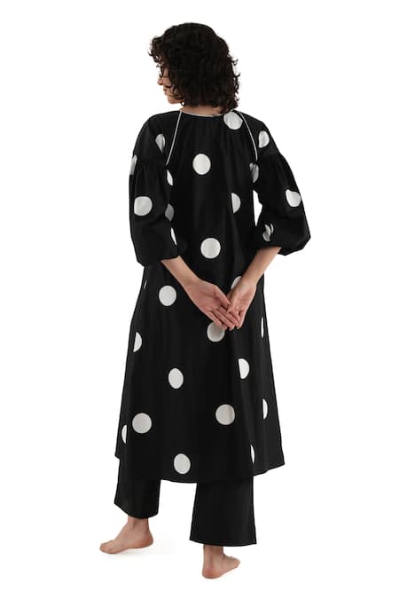 Khat Polka Print Kurta Set 