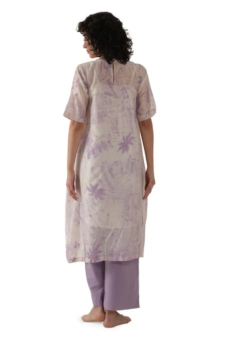 Khat Marble Pattern Chanderi Silk Kurta Set 