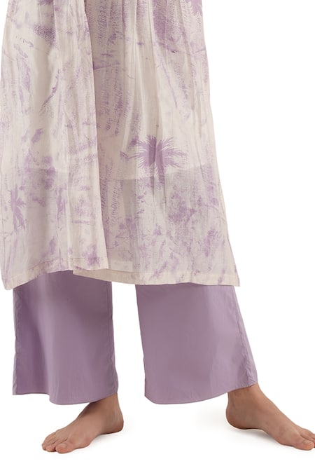 Buy Khat Purple Chanderi Silk Round Neck, Yes Marble Pattern Kurta Set Buy_Khat_Purple Chanderi Silk Round Neck, Yes Marble Pattern Kurta Set