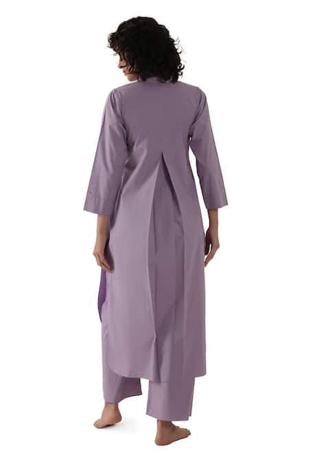 Khat Straight Poplin Cotton Kurta & Pant Set 
