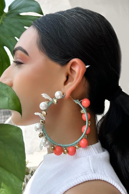 KIHOY Peachy Hoop Earrings 