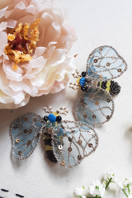 KIHOY Oval Hexagon Butterfly Shaped Earrings 
