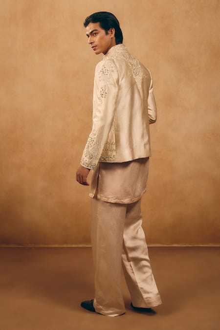 Mukti And Kavith Casa Sequin Embroidered Jacket & Kurta Set 